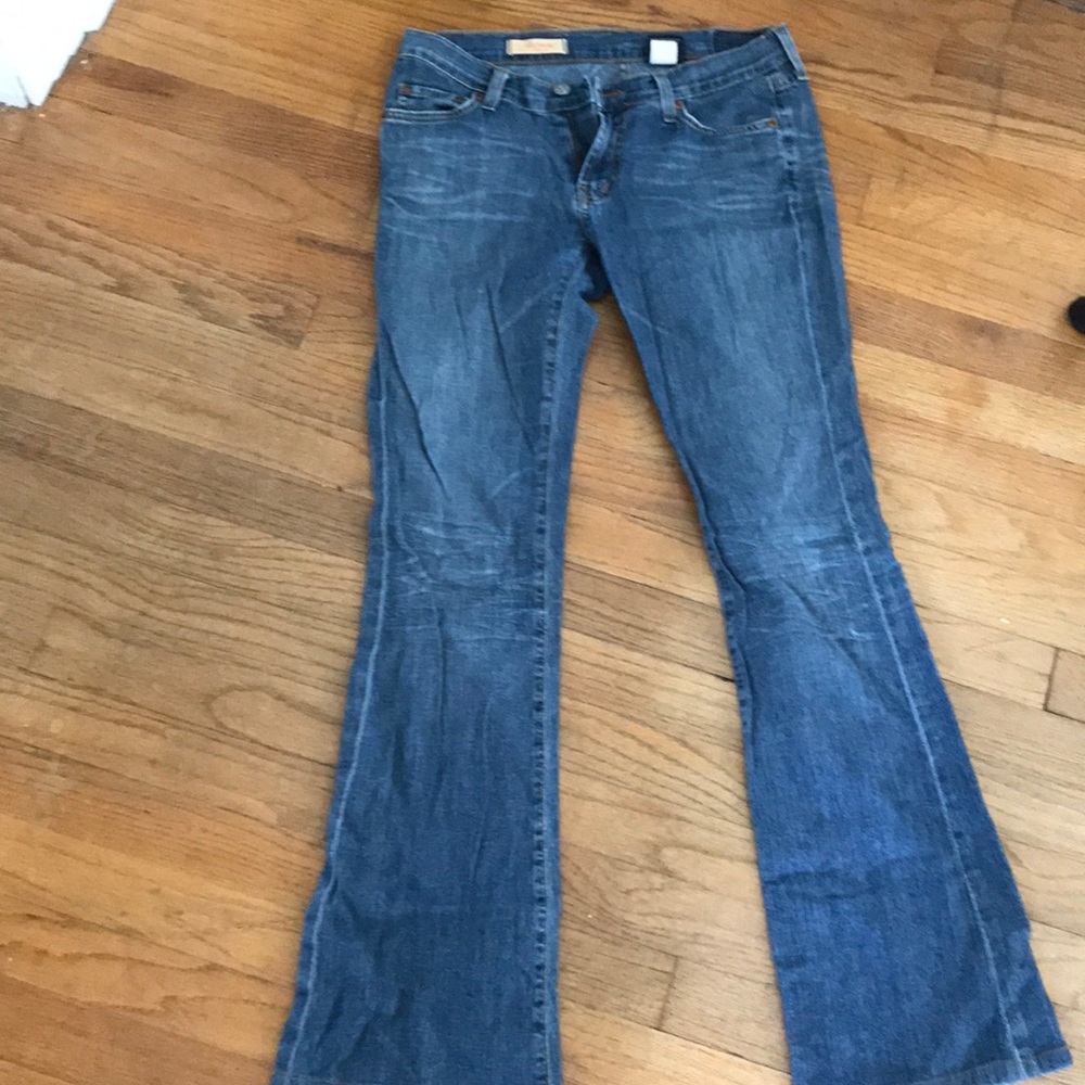 Red engine jeans